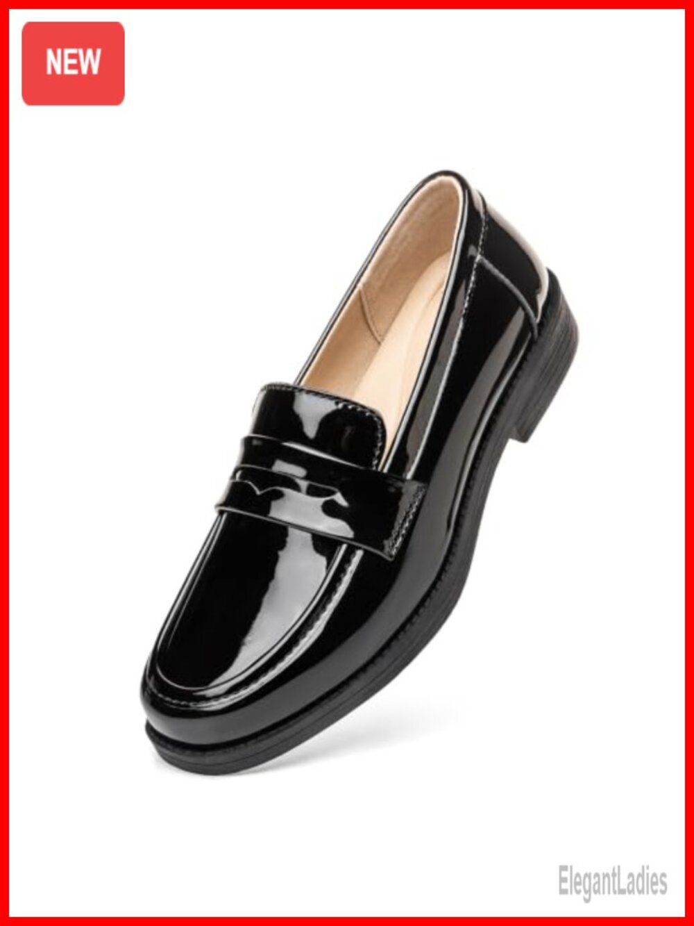 Women's Leather Penny Loafers Slip On Business Casual Dress Shoes Office Work